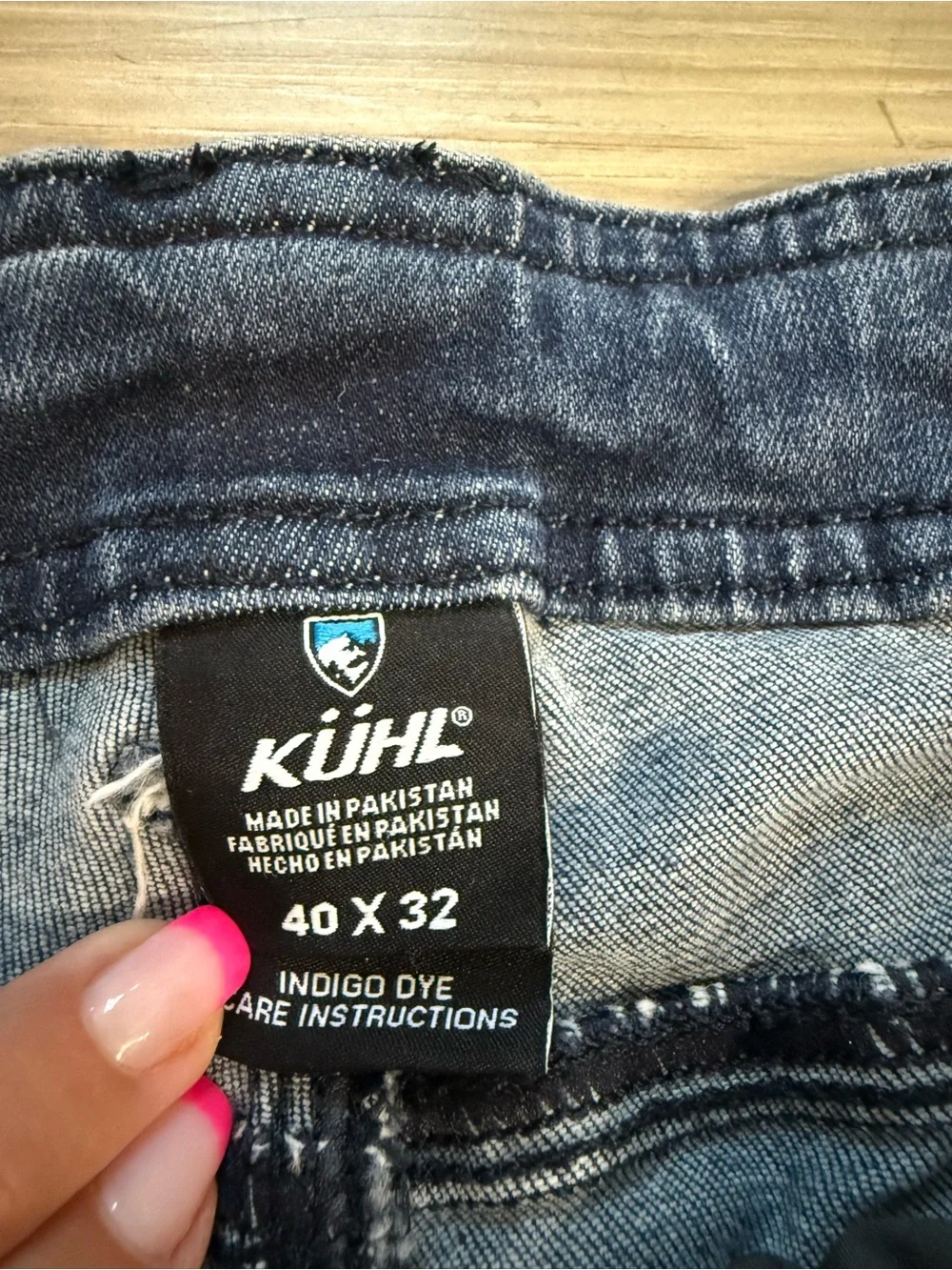 Kuhl Men's Dark Blue Denim Jeans - Classic Straight Fit Size 40 x 32